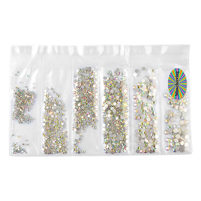 

Gobestart Nail Art Rhinestones Glitter Diamond Crystal Gems 3D Tips DIY Decoration
