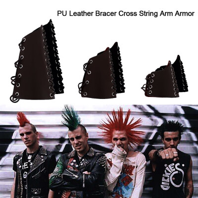 

Fashion Bracer Cross String Arm Armor Warrior Steampunk Punk Armband Medieval Cuff