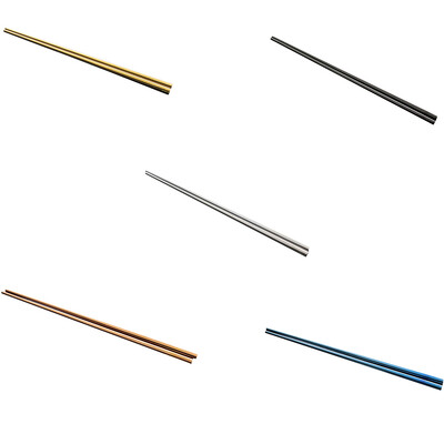 

Stainless Steel Chopsticks Anti-skip Food Stick Non-slip Home Kitchen Dinner Reusable Chopstick Restaurant Tool