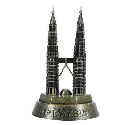 

Greensen Twin Towers Metal Building Model Desk Decoration Gift Famous Building Model