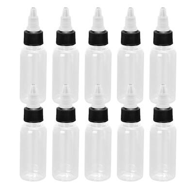 

10pcs Empty 30ML Plastic Liquid Tattoo Bottle Box Case Holder Glue Oil