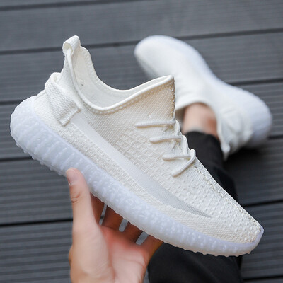

Mesh jelly transparent bottom casual shoes fish silk stars flying woven breathable sports shoes mens shoes