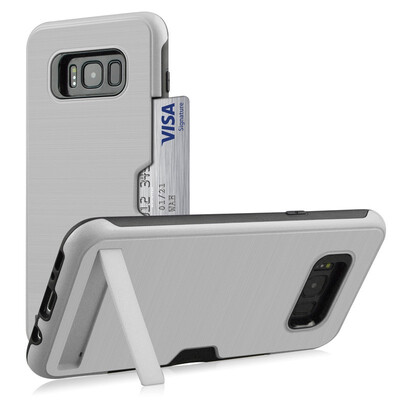 

Hybrid Bumper Case Samsung Galaxy S8 S8 Plus Card Holder Stand Cover Samsung Galaxy S8 Plus s8plus SM-G955FD SM-G955F Armor Case