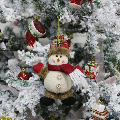

Toponeto Christmas Ornament Santa Snowman Reindeer Toy Doll Hang Party Decoration