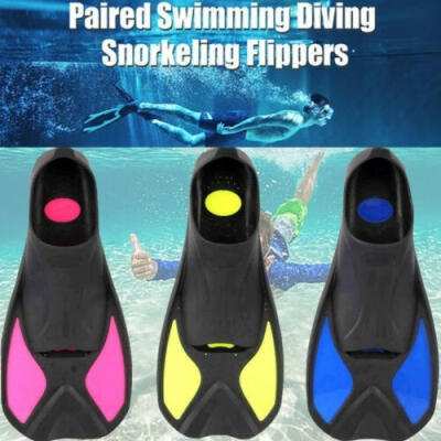 

Kid Adult Full Foot Short Fins Snorkeling Scuba Diving Swimming Training Flipper