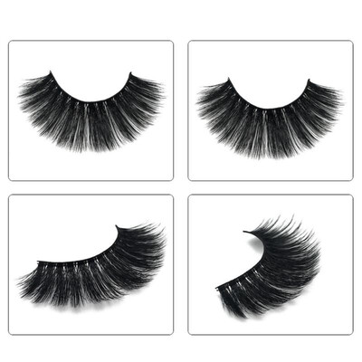 

HUAPAN 1 Pair 3D Lengthen Mink False Eyelashes Dense Extension Fake Eyelash