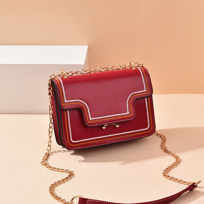 

Summer single shoulder lady fashion Korean version ins100 chain slanting bag fashion is simple