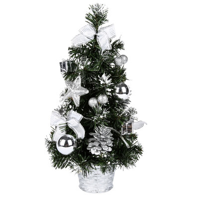 

Christmas Tree with Battery Operated LED Lights Glittery Bristle Hanging Decorations Pine Tree with StandBattery Not Included