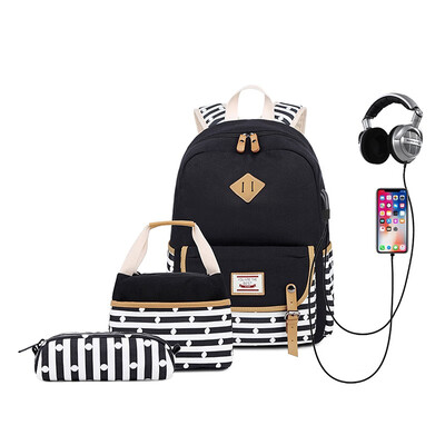 

NeillieN shoulder female backpack ladies bag waterproof travel bag fashion sports backpack handbag 3 sets