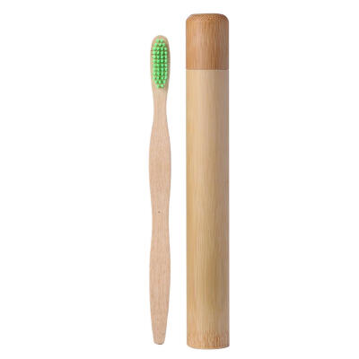 

1pc Soft Hair Eco Friendly Natural Bamboo Toothbrush 1pc Bamboo Tube Case