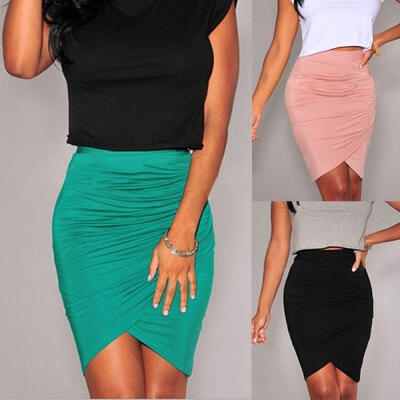 

Women&39s Slim Fitted Knee Length Straight Pencil Skirt High Waist Career Dress