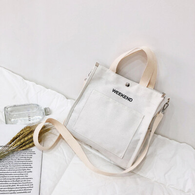 

Tailored Female Letter Canvas Bag Canvas Shoulder Bag Female Bag Student Laptop Bag