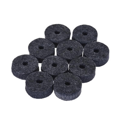 

10pcs Cymbal Felts Crash Cymbal Clutch Felt Drum Set Cymbal Stand Felt Washer Medium Size Gray