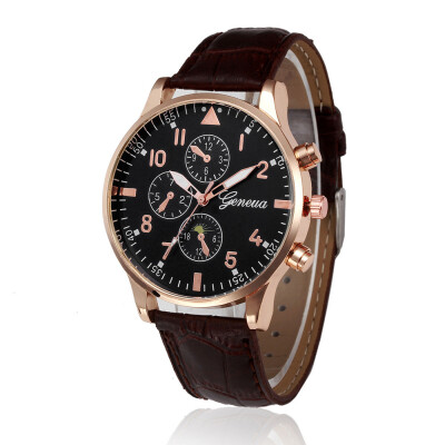 

Leather Design Retro Leather Band Luxury Men Business Watch