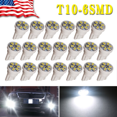 

20X White T10 1206 SMD LED Interior Dome Map Instrument Panel Light Bulb 192 194