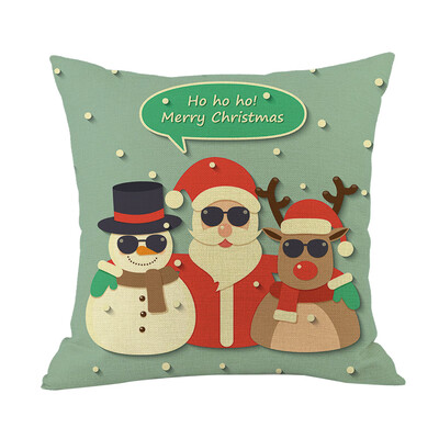 

Tailored Merry Christmas Throw Pillow Cases Cafe Sofa Cushion Cover Home Decor