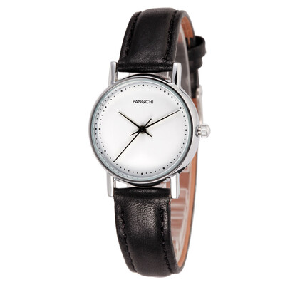

Belt test watch female student Han version very simple waterproof trend ulzzang personality black&white quartz watch girl