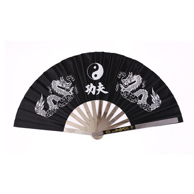 

Siaonvr Stainless Steel Tai Chi Fan Kung Fu Wushu Gym Show Decorate Fan