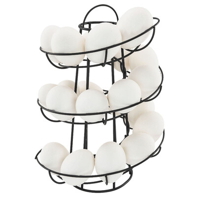 

Gobestart Egg Skelter Deluxe Spiraling Dispenser Rack Basket Storage Space Up to 24