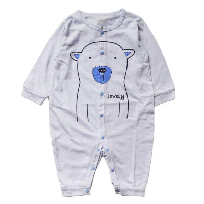 

Cute Animal Print Newborn Baby Romper Cotton Infant Fashion Oblique Buttons