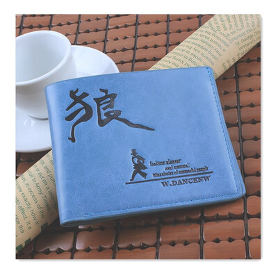 

Wallet mens short section cross-section ultra-thin mens youth students mens card package mens small personality creative tide people wallet men