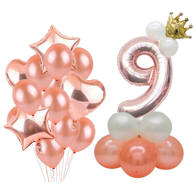 

Qinglan Digital Balloons Birthday Childrens Holiday Party Marriage Proposal Expression Company Anniversary Celebration Number 9 Set