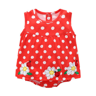 

0-18M Summer Baby Girl Clothes Baby Girls One-piece Dressborn Baby Clothes Infant Cotton Jumpsuits