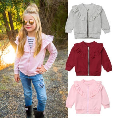 

Fashion Baby Boy Girl Cotton Long Sleeve Hooded Coat Zipper Solid Color Outerwear