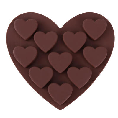 

10 Holes Heart-Shape Chocolate Cake Mold DIY Fondant Decor Tool Ice Mould