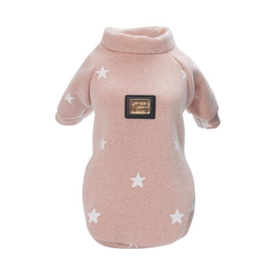 

Warm Two-Feet Stars Printed Pet Dog Jacket Soft Casual Puppy Outfit Coat