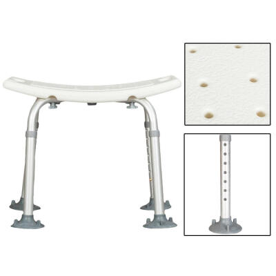 

Shower Stool Chair Bath Tub Seat 7 Height Adjustable Medical White