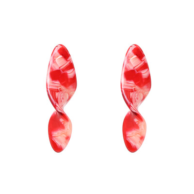 

2019 New Design Polygonal Acrylic Resin Dangle Earring for Women Colorful Shell Geometry Statement Earring ZA Wedding Jewelry