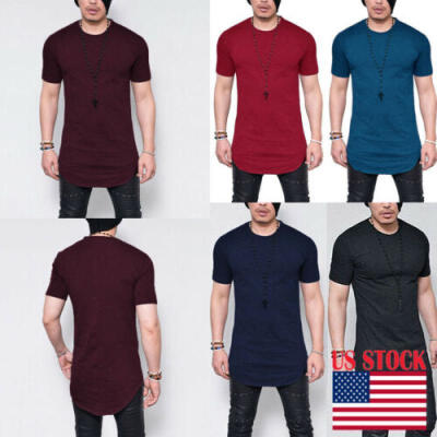 

Mens O Neck Round Neck cotton T-shirt Slim Fit Short Sleeve Solid Color Casual