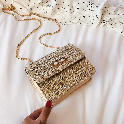 

Popular weaving wind small bag female 2019 new wave Korean version of the wild Messenger bag fashion chain shoulder small square bag