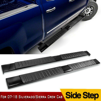 

FOR 07-18 CHEVY SILVERADOGMC SIERRA CREW CAB 6" BLACK RUNNING BOARDS SIDE STEPS