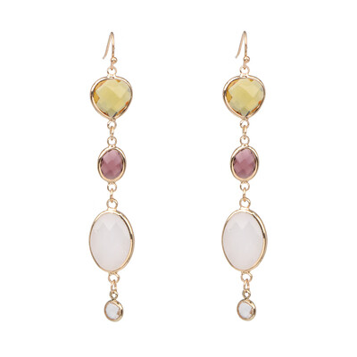 

Trendy ZA flower Drop Earrings Women Wedding Bohemian Girls Summer Party Gifts Dangle Statement Earrings Accessories