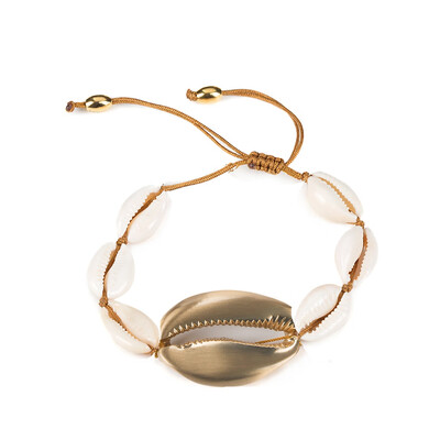 

Bohemian Ocean Big Seashell Beach Pendants Necklace Women Fashion Gold Color Beach Shell Chain Necklace Jewelry
