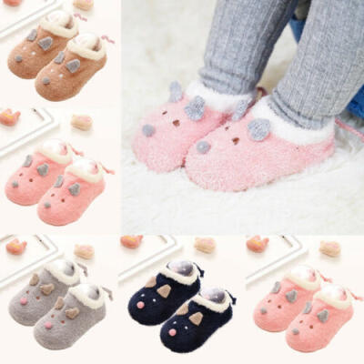 

Baby Boy Girls Anti-Slip Socks Slipper Shoes Animal Warm Newborn 6-24Months