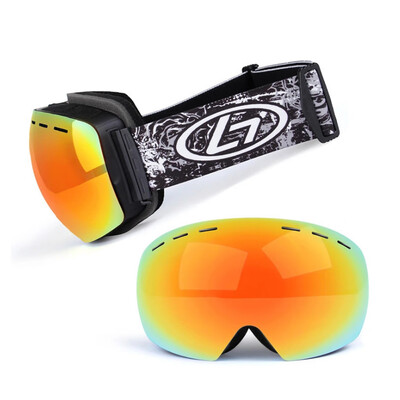 

Magnetic Snowboard Snow Goggles Double-Layer Anti Fog Lens