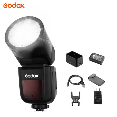 

Godox V1P Camera Flash Speedlite Speedlight Round Head Flash Built-in 24G Wireless X System with LCD Display Hot Shoe for PENTAX