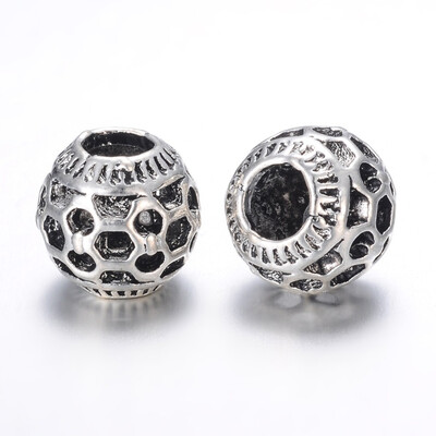 

Alloy European Beads Rondelle Large Hole Beads Antique Silver 105x9mm Hole 4mm