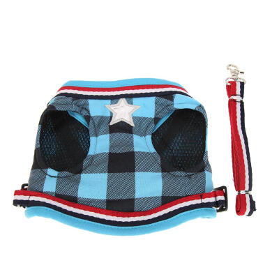 

Plaid Adjustable Pet Chest Dog Harness Pet Collar Traction Belt Leash Strap