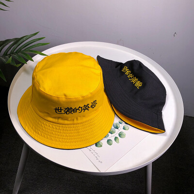 

Net Red Fishermans Cap ins Female Double-sided Sunshade Cap Spring&Summer New Pot Cap Fashion Korean Chao Mens Strange Cap