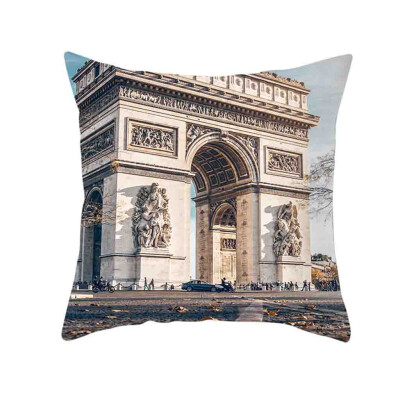 

〖Follure〗Retro Cushion Cover London Paris City Street Scenery Pillowcase Home Decor