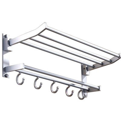 

Double Folding Active bathroom toilet shelf with Towel Rack&Hook