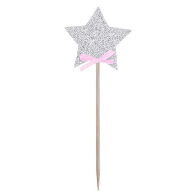 

10 X Star Cake Wedding Dessert Table Decoration Inserted Card Decoration