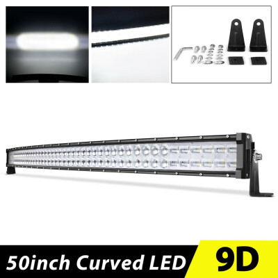 

50inch LED Light Bar Curved 700W 9D Combo Offroad Driving Pickup SUV ATV 4WD 52