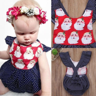 

Christmas Baby Kids Girls Infant Romper Jumpsuit Bodysuit Cotton Clothes Outfits