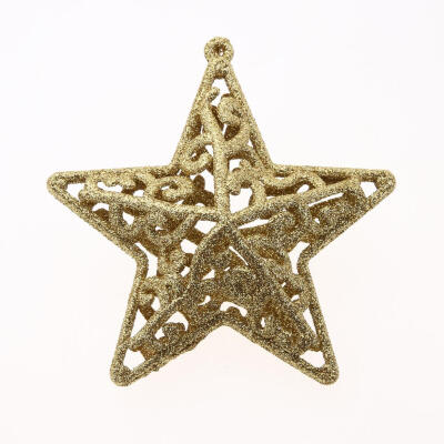 

Christmas Tree Decor Hollow Pentagram Shape Glitter Pendant Ornaments