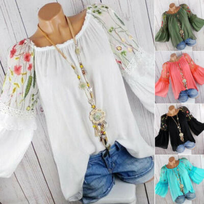 

Plus Size Boho Women Long Sleeve Kaftan Baggy Blouse T Shirt Tops Casual Tunic